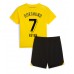 Borussia Dortmund Giovanni Reyna #7 Barnkläder Hemma matchtröja till baby 2023-24 Kortärmad (+ Korta byxor) Billigt